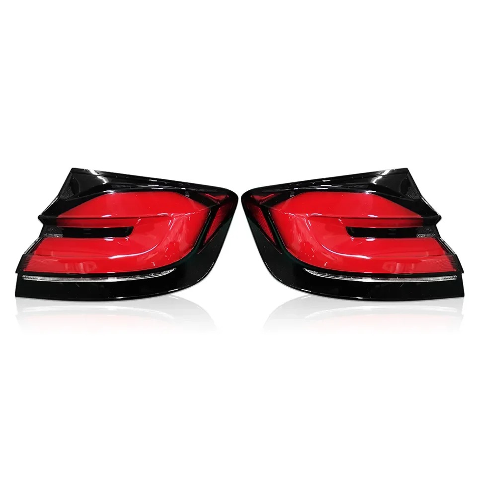 For  5 Series 2011-2016 F10 Car Taillights Full LED Xenon Upgrade Dynamic Facelift Design Red Lens Sequential Rear Light